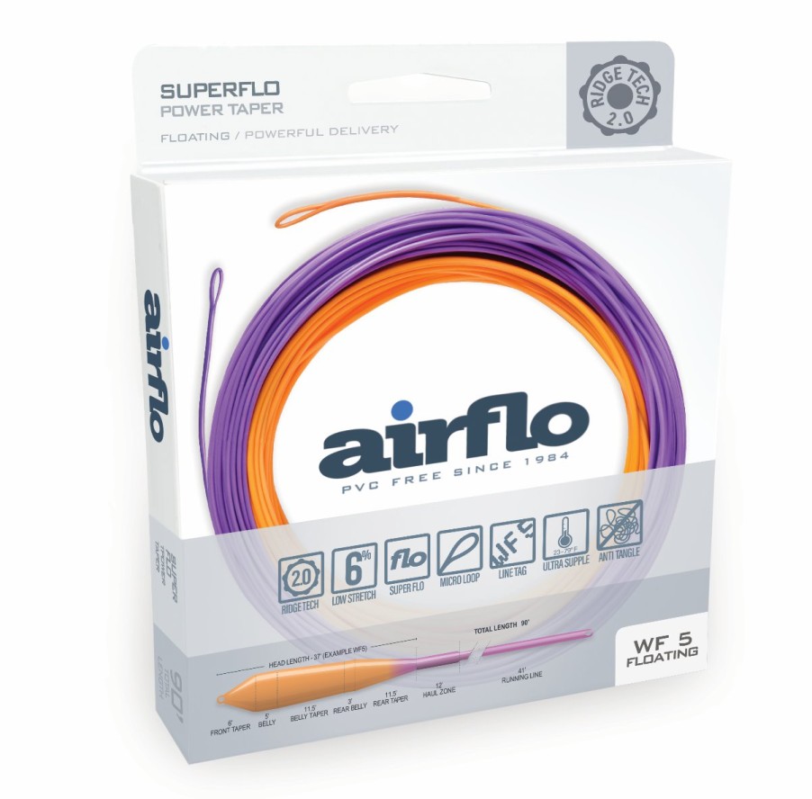 Fly Lines Airflo | Superflo Ridge 2.0 Power Taper