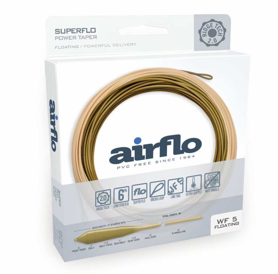 Fly Lines Airflo | Superflo Ridge 2.0 Power Taper