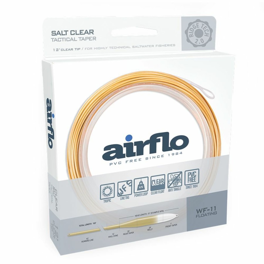 Fly Lines Airflo | Superflo Ridge 2.0 Flats Tactical Taper | 12' Clear Tip